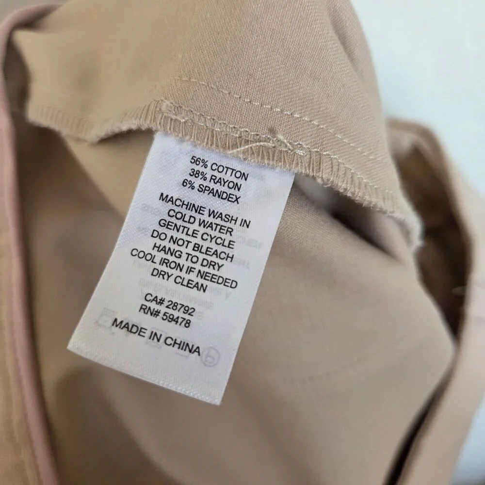 Rachel Zoe High-Rise Wide Leg Trouser Pants Tan Size 12 Cotton Blend Work Casual